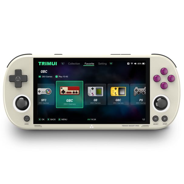 Console di gioco portatile retrò HD TRIMUI SmartPRO da 5 pollici - Emulatore PSP wireless, GBA, gioco multigiocatore, design portatile_voghion.com