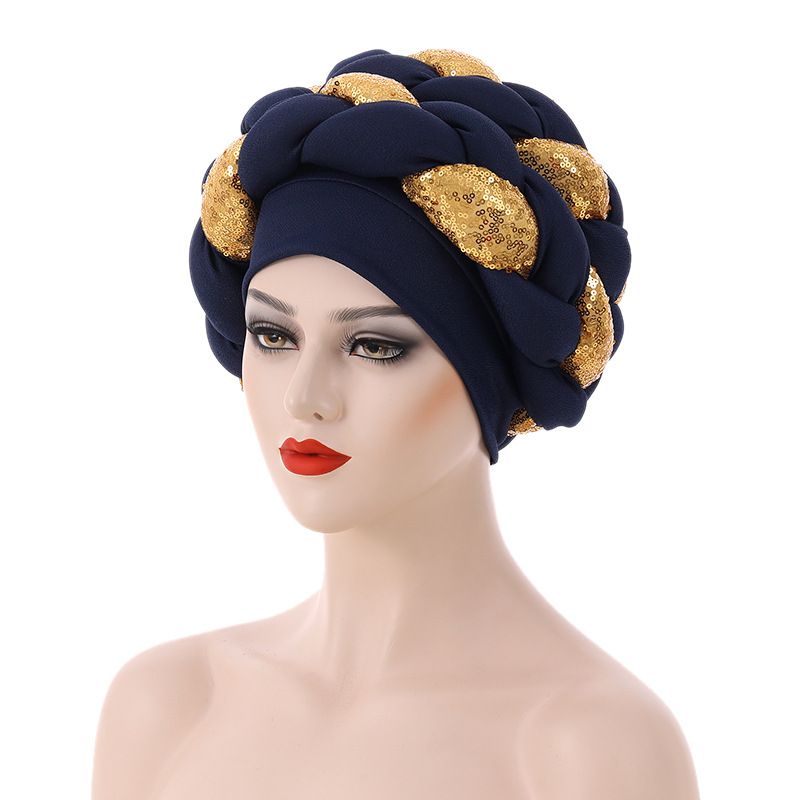 Muslim hat Sequin braid hat African hat turban cap_voghion.com