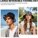 AYPOW Fischerhut Baumwolle Doppelseitig tragbar XL/XXL Unisex, Modisch Großformat Breite Krempe Bucket Hat Sommerhut Sonnenhut Outdoor Leicht Faltbar_voghion.com