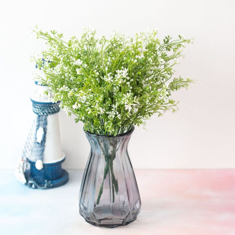 Plant wall material simulation plants 7-pronged water grass lucky grass flower fern plant_voghion.com