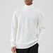 Russland Herren Einfarbig High Neck Base Pullover Loose Fit High-End Langarm Strickwaren W6006_voghion.com
