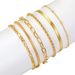 Trendy sieraden Hot Sale Metalen 5-delige armbandset Eenvoudige meerlaagse ketting Handaccessoires_voghion.com