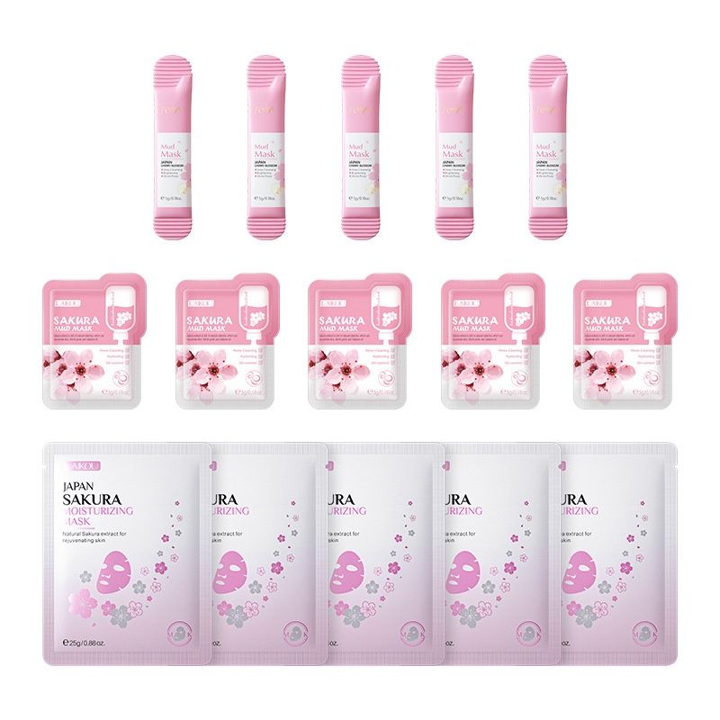 Full English LAIKOU Sakura Skincare Combination Facial Care Complete   Set_voghion.com