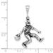 Sterling Silver Polished & Antiqued Bowling Charm_voghion.com