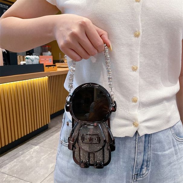 Custodia per iPhone 16 Max con supporto 15, compatibile con specchio astronauta 3D e cinturino da polso 13_voghion.com