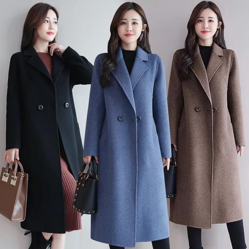 Women's Clothing Woolen coat for women new autumn and winter mid length large size woolen loose coat_voghion.com