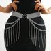 3237 New Women's Side Hanging Waist Chain With Rhinestones Tassels For Weddings, Parties, And Everyday Wear_voghion.com