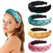 Braid Headband Braid Velvet Gold Velvet Headband_voghion.com