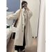 Mittellanger Trenchcoat für Damen, Herbst, kleine Größe, britischer Stil, weißer Mantel, modisch, elegant, super schön_voghion.com