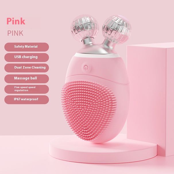 Přístroj na čištění pleti, zvedání pórů, plastový kosmetický přístroj, elektrický masážní přístroj, měkké vlasy, silikonový přístroj na mytí obličeje_voghion.com