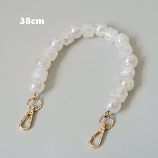 Fashion Vintage Handmade Iridescent Beaded Resin Bag Handheld Acrylic Beads Phone Chain_voghion.com