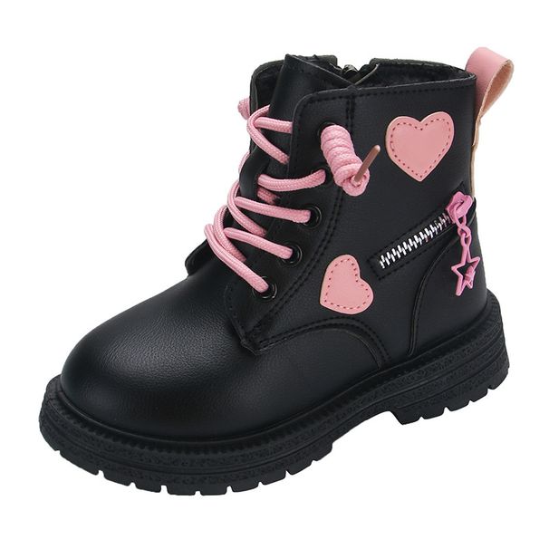 Mädchen Doc Martens Kinder Warm Und Fleece Stiefeletten Herbst/Winter Mädchen Einzelne Stiefel Mode Prinzessin Leder Stiefel Trend_voghion.com