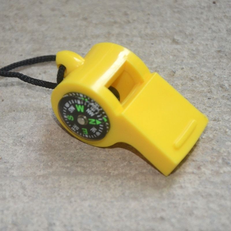 2-in-1 Survival Whistle With Compass – Emergency Outdoor Tool For Hiking, Camping & Adventures (Army Green/Yellow)_voghion.com