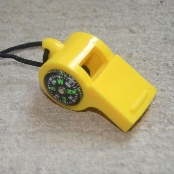 2-in-1 Survival Whistle With Compass – Emergency Outdoor Tool For Hiking, Camping & Adventures (Army Green/Yellow)_voghion.com