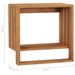 Teak Towel Wallmounted Solid 13.8x7.9x13.8 Rack Wood_voghion.com