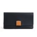 Top Layer Cowhide Men's Genuine Leather Clutch ID Holder Long Three-Fold Wallet Simple Multifunctional Phone Bag_voghion.com