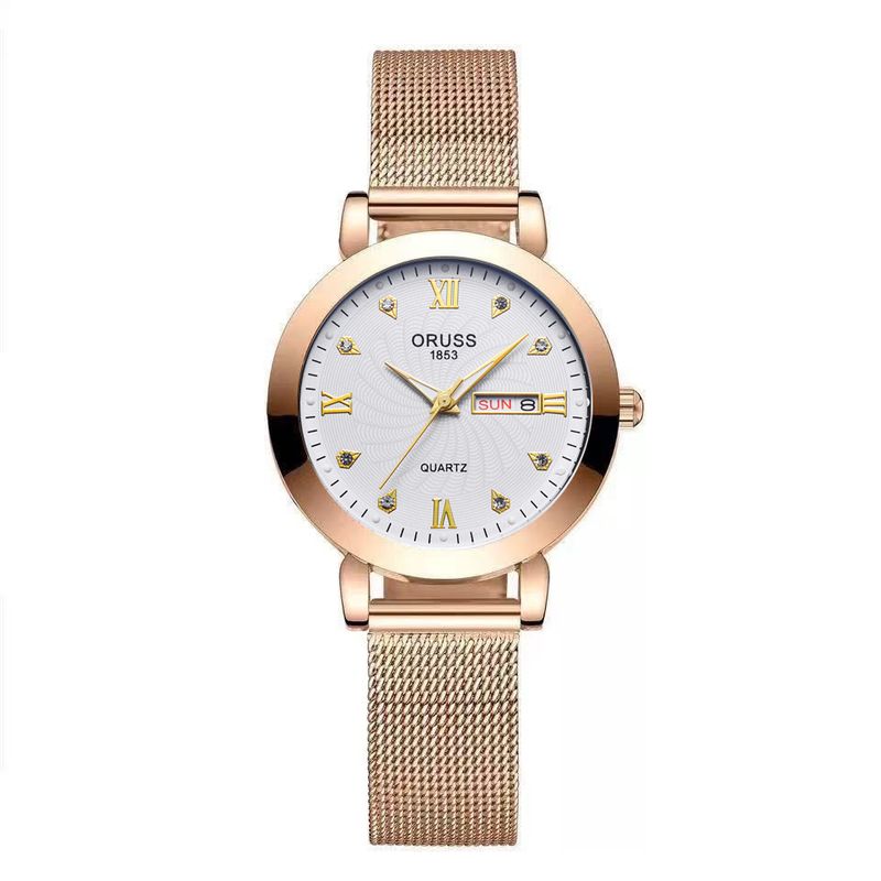 New Fashion Diamond-Studded Simple Large Dial Quartz Korean Style Fresh Women's Watch_voghion.com