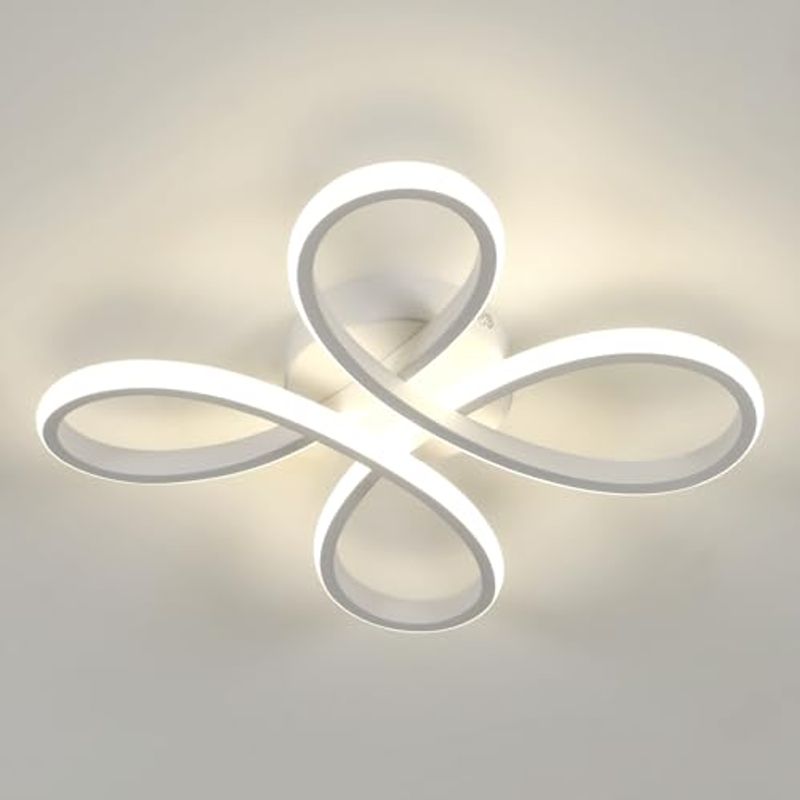 GOECO LED-Deckenleuchte mit Blumenmuster, Farbe Weiß, 30 cm, neutrales Licht, 30 W, perfekt für Küche und Schlafzimmer_voghion.com