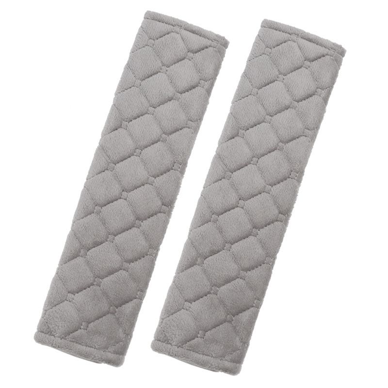 Car seat belt shoulder protector with extended length, soft and comfortable, plush protective cover for interior use_voghion.com