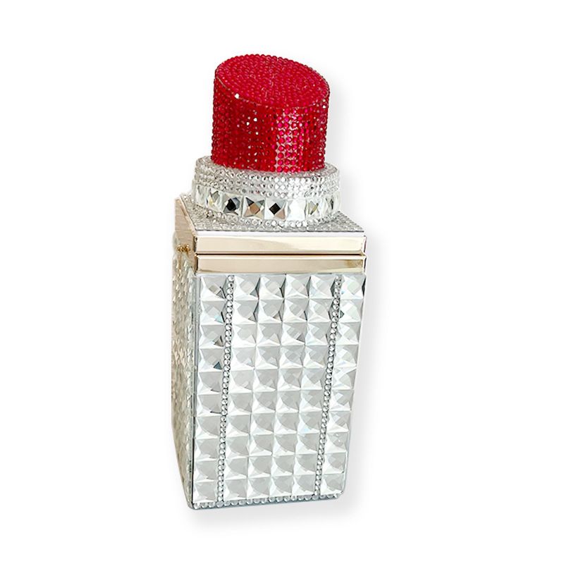 borsa a tracolla con catena di rossetto alla moda con diamanti pochette da donna borsa da sera con strass da donna_voghion.com