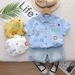 2024 New Children's Clothing Summer Baby 0-5 Year Old Cartoon Short sleeved Shirt Shorts Two piece Set_voghion.com