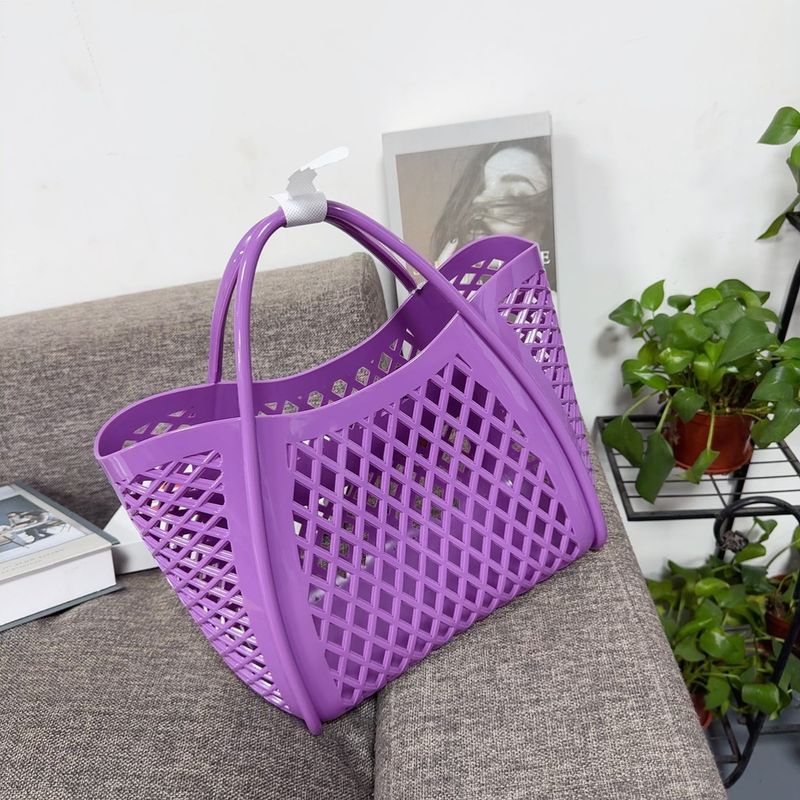 Jelly bag handtas siliconen holle groentemand tas picknicktas boodschappenmand PVC strandtas wasmand bad_voghion.com