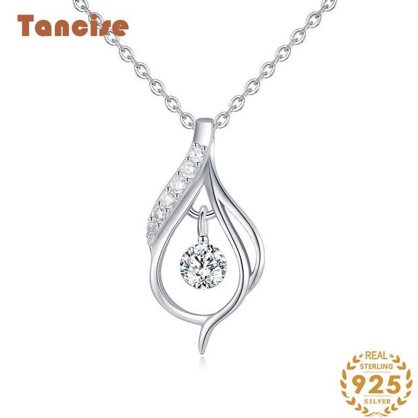 Tancise Collana con pendente romantico classico in argento sterling S925 Collana versatile da donna con temperamento di un carato_voghion.com