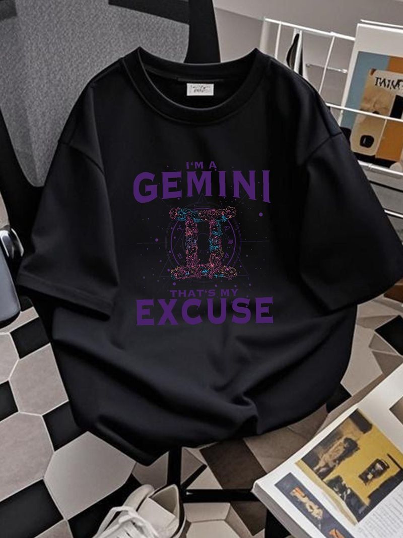 Sono un segno zodiacale Gemelli, arte grafica, collaborazione con l'oroscopo dei gemelli, zaino di grande capacità, carino, pieghevole, per vestiti, leggermente streetwear._voghion.com