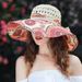 Versatile Women's Straw Protection Beach Wide Brim Korean Style Vacation Travel Sun Anti-Sun Hat_voghion.com