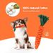 Cartoon Animals, Chew Toys, Handmade Cotton Rope, Carrot Shape Small And Large Dogs, Braided Toy For Molar Cleaning, By PawParty Store_voghion.com
