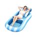 Inflatable Swimming Pool Striped Lounge Chair Water Mesh Floating Bed Adult Backrest Hammock Cloth Cover Floating Row_voghion.com