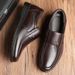 【 】 Crown Men's Casual With Sole Surface, Anti Slip And Breathable Soft Leather Shoes For Men, Easy To Step On_voghion.com