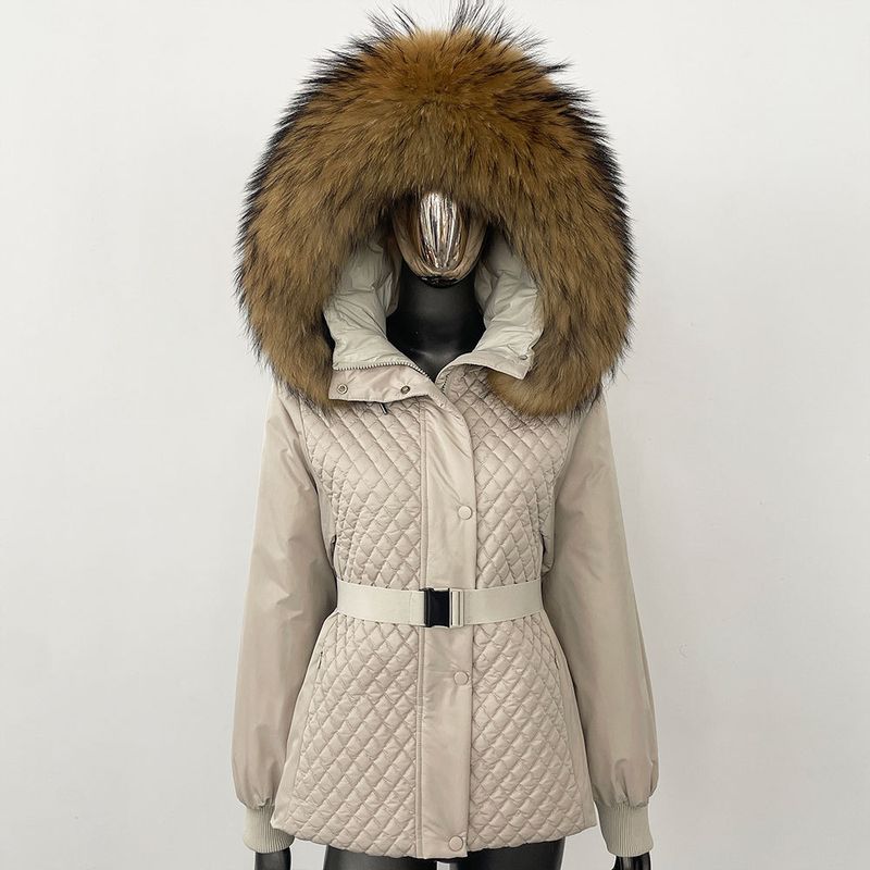 Women's Clothing Hooded women's short slim waist down jacket women's petite temperament parka coat winter new_voghion.com