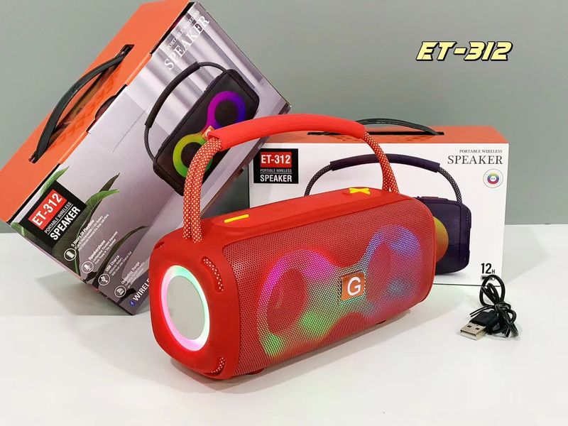 Cross-Border New ET-312 Wireless Bluetooth RGB Light Portable Outdoor Handheld Subwoofer Card Slot Speaker Durability Upgrade_voghion.com