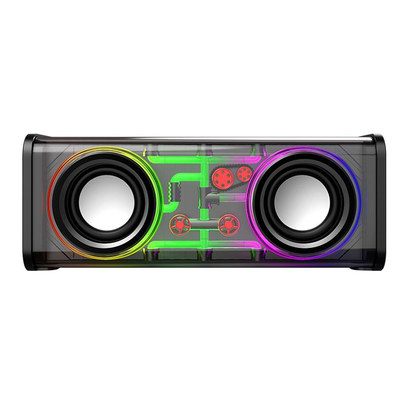 Portable Powerhouse: V8 Dual-Speaker Bluetooth Speaker with 10W Deep Bass and RGB Lights_voghion.com