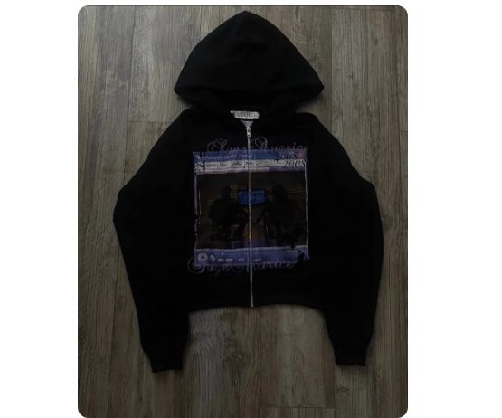 Felpa con cappuccio e cerniera con stampa ombra 2025, giacca versatile, in saldo_voghion.com