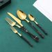 Stoviglie con manico in acciaio inossidabile, vita piccola, venature del legno imitazione, coltello da cibo occidentale, forchetta, set, bistecca, internet_voghion.com