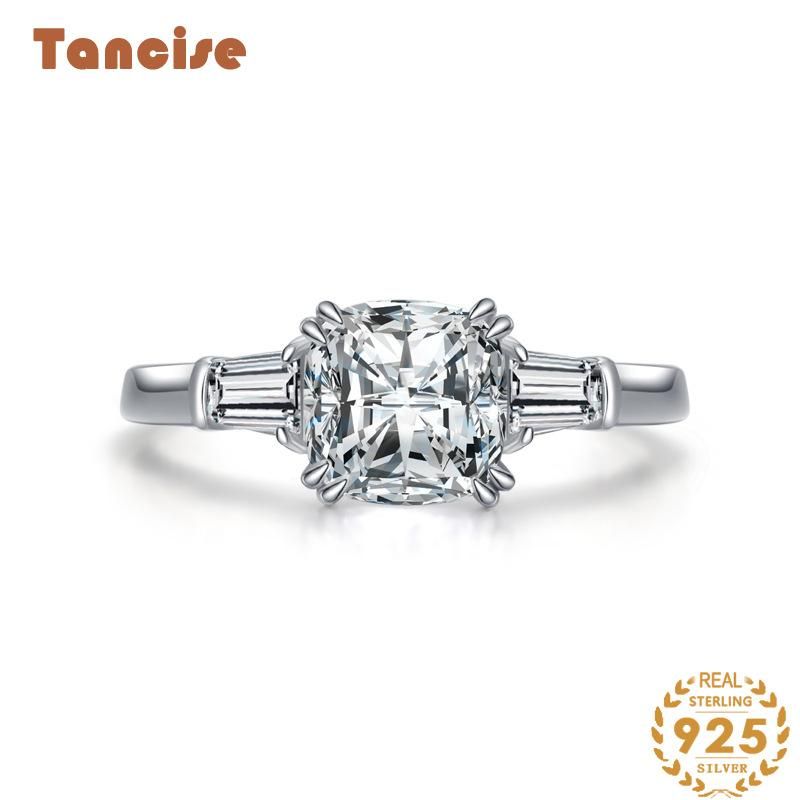 Tancise Anello in argento con zirconi classici Gioielli da donna Promessa di nozze Regalo per feste_voghion.com