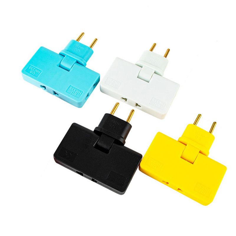 3 In 1 EU Draaibare Stekker Converter Draaibare 180 Graden Verlengstekker Adapter Multi Plug Verstelbare Draadloze Stopcontact Adapter_voghion.com