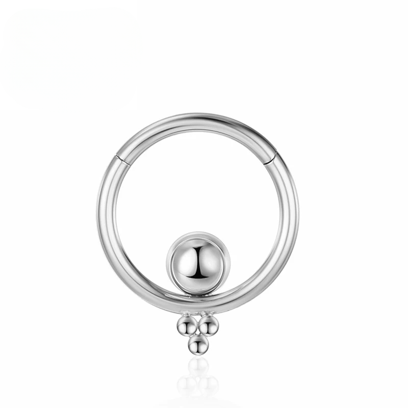 F136 Titanium Nose Ring Piercing Septum Clicker Zircon Cartilage Tragus Helix Earrings 16G Hinged Section Labret Women Sexy Body Jewelry Wholesale_voghion.com