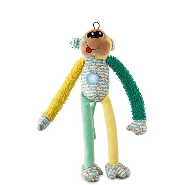 Monkey Dog Squeakers Toy Life Vibrant 18 Plush Multicrew Six_voghion.com