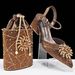 Women’s Shoes Women's high heeled pointed shoe and bag set Diamond flower embellishment Exquisite hot diamond bucket bag Party and daily wear_voghion.com