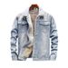 New Arrival For Fall/Winter: Fleece-Lined Denim Jacket For Men Oversized & Plus Size Jacket Thickened Cotton Coat Warm Winter Clothing Trendy Style_voghion.com