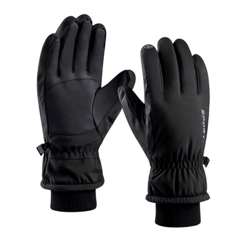 Men's and women's ski winter outdoor riding electric bike with wool thickened anti-cold wind anti-water touch screen_voghion.com