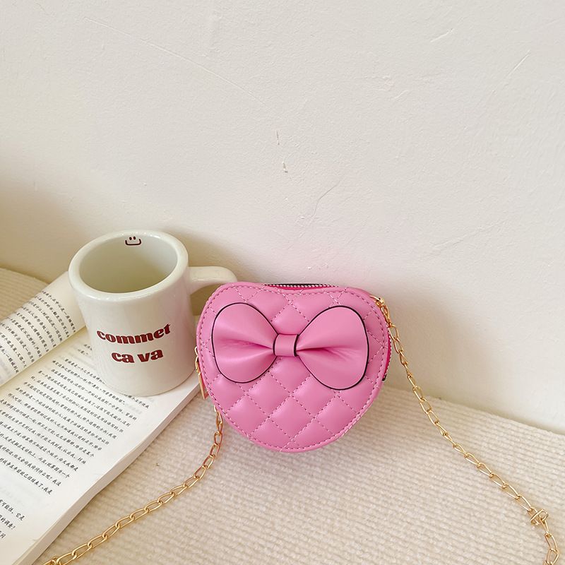 Portafoglio piccolo mini zero con fiocco appeso per bambine e donne, borsa a tracolla, borsa a tracolla diagonale_voghion.com