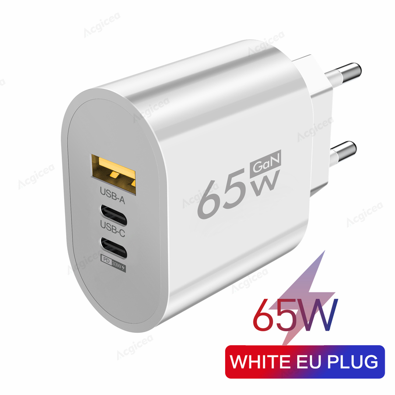 65W GaN PD USB C Charger Quick Charge 3.0 Type C Quick Charge Adapter for iPhone 14 Xiaomi Samsung Portable Wa      harger  harge _voghion.com
