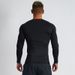 T-shirt fitness PRO attillata ad asciugatura rapida da uomo autunno sport all'aria aperta corsa allenamento maglia elastica a maniche lunghe basket_voghion.com