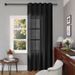 Linen Look Sheer Curtains For Living Room & Bedroom - Ready-Made Polyester Striped Window Scrim, Semi-Sheer (40-70% Light Filtering)_voghion.com