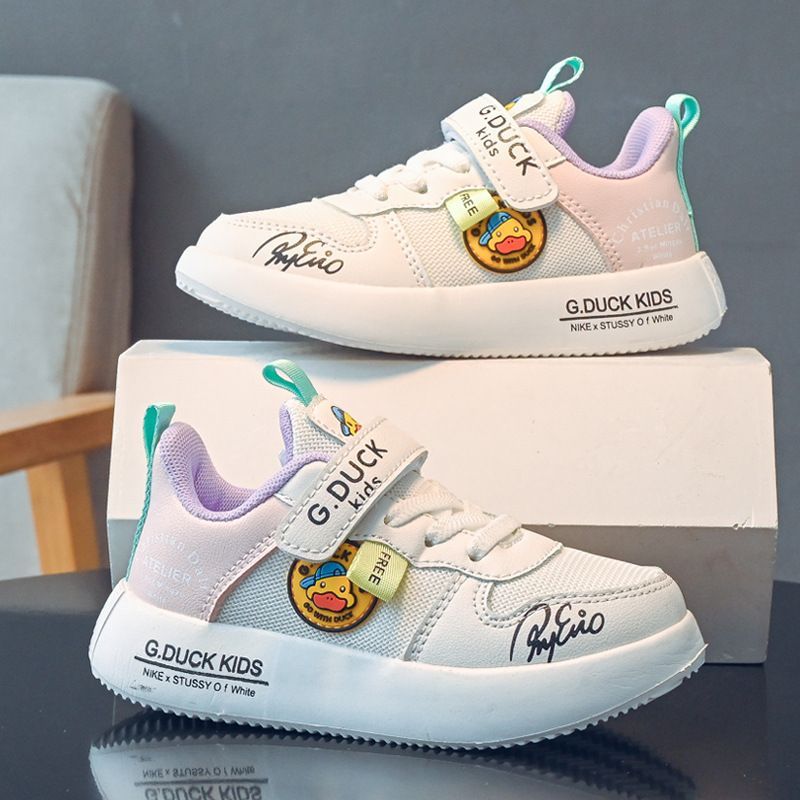 Meisjes 2023 lente en herfst nieuw netoppervlak ademende kindersportstudenten mode casual schoenen_voghion.com