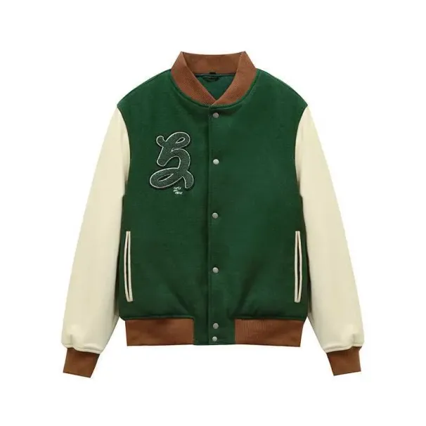 Herrenjacken RARF 2024 Herren GRN Patched Edge Bomber PU Baumwolle Baseballjacke Y240902CO5C_voghion.com